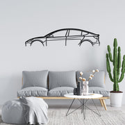 Tesla Model 3 Silhouette Metal Wall Art