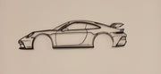 911 GT3 RS Silhouette Metal Wall Art