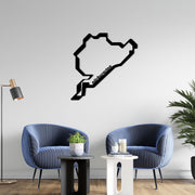 Panneau métallique de carte du Nürburgring, Formule 1 F1 Grandprix Metal Wall Art, Carte de course Décor mural en métal, Décor mural en métal du Nürburgring