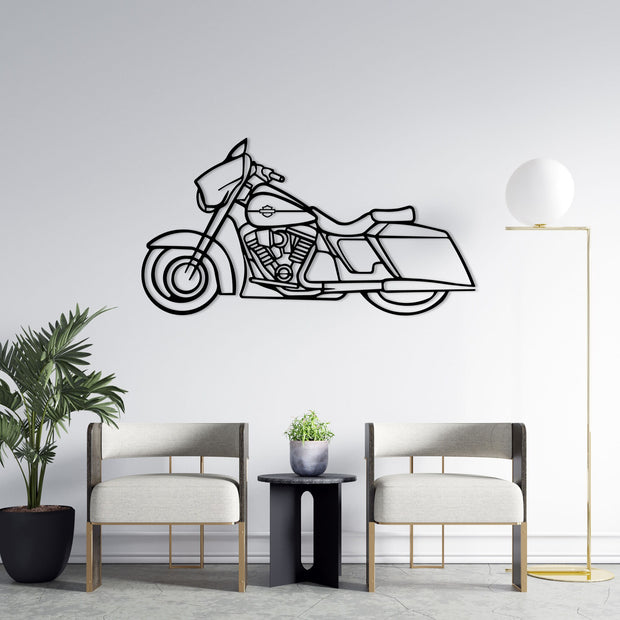 Decoration murale metal Moto Harley Davidson Aigle - 60x42 cm