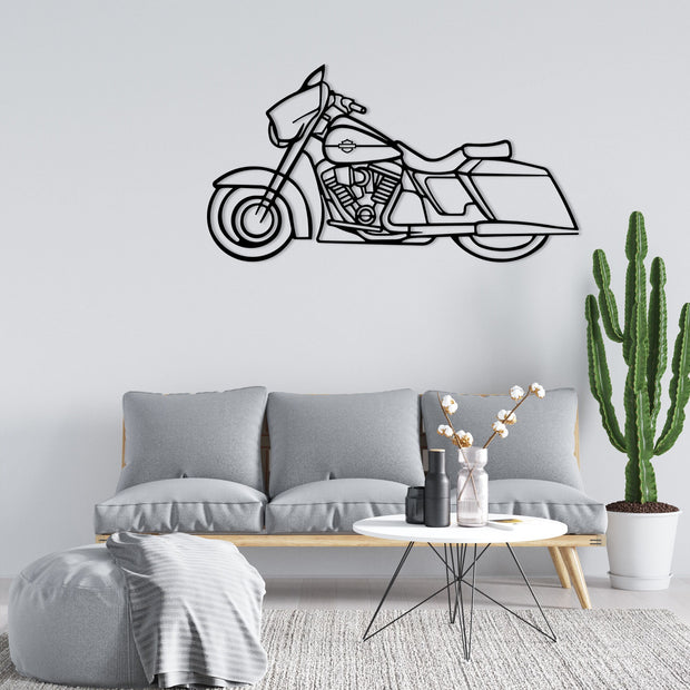 Harley Davidson Silhouette Metallwandkunst