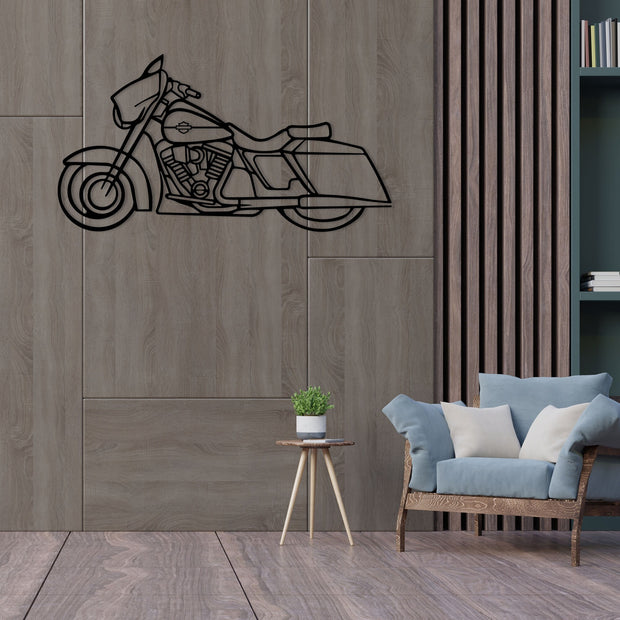 Harley Davidson Silhouette Metallwandkunst