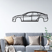 Tesla Model S Silhouette Metal Wall Art