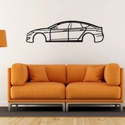 Tesla Model S Silhouette Metal Wall Art