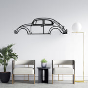 VW Beetle Silhouette Metal Wall Art