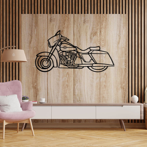 Harley Davidson Silhouette Metallwandkunst