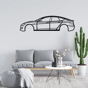 Tesla Model S Silhouette Metal Wall Art