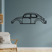 VW Beetle Silhouette Metal Wall Art