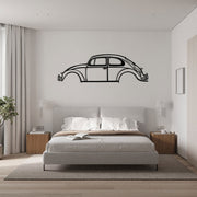 VW Beetle Silhouette Metal Wall Art