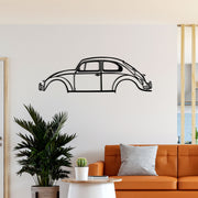 VW Beetle Silhouette Metal Wall Art