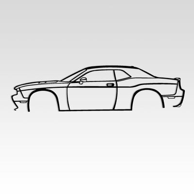 Dodge Challenger SRT Silhouette Metall-Wandkunst