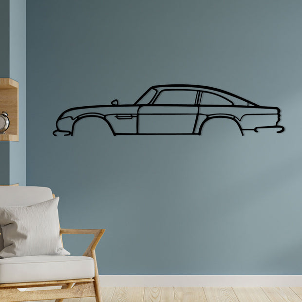 Aston Martin DB6 Silhouette Metal Wall Art