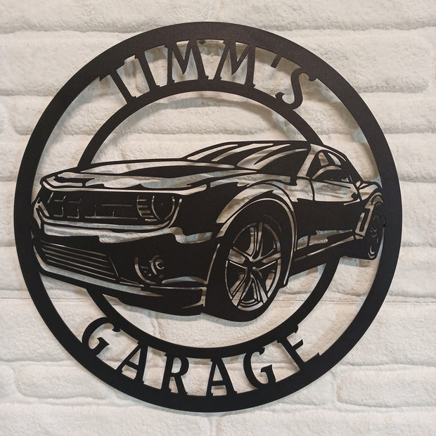Camaro Metallschild, Chevrolet Schild, Garagenschild, Camaro SS, Camaro personalisiert, Camaro, Chevy Camaro