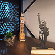 Wire sculpture, pet memorial, pet portrait, wire art, desk decor, desk accessories, Shelf Decor, Bookshelf decor, The Statue of Liberty
