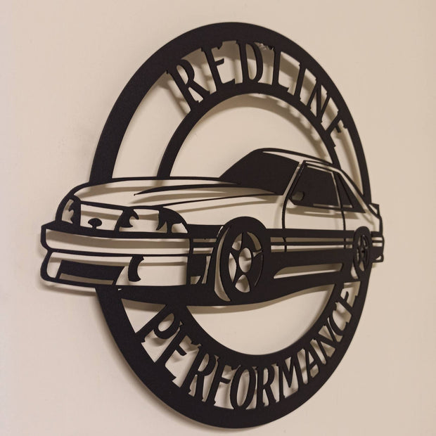 Panneau métallique Ford Mustang, corps de renard mustang, panneau de garage, panneau de voiture