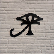 Ankh and Eye of Horus Metal Wall Art , The Eye of Horus and Ankh Symbol Metal Wall Decor , Eye of Horus Wall Sign , Ankh Symbol Wall Art
