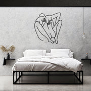 Make Love Metal Line Art, Homme et femme Nude Line Art, Office Wall Art, Minimalist Wall Art, Bedroom Wall Art, Chambre Décor