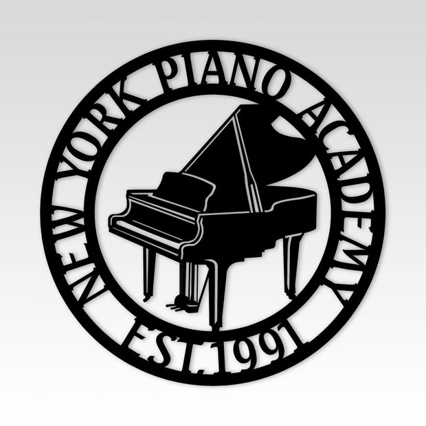 Personalisiertes Klavierschild, Musikinstrument etablierter Nachname Familienschild, Klavierdekor, Musikstudio, Musikzimmer, Klavierzimmer, Klavierdekor