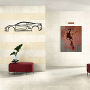 Corvette C8  Silhouette Metal Wall Art