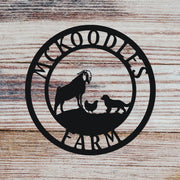 Boer Goat Farm Sign, Chicken and Goat Farm Signs, Goat Farm Sign, Goat Farm, Hen House Sign, Chicken Farm, Farm Metal Sign, Last Name Sign
