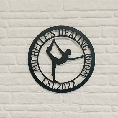 Signe de yoga, Décor de yoga, Art mural de l’Académie de yoga, Décor de studio, Cadeau de yoga, Cadeau Cristmast, Décor de yoga personnalisé