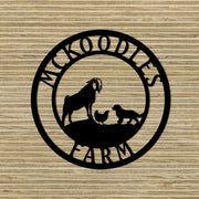 Boer Goat Farm Sign, Chicken and Goat Farm Signs, Goat Farm Sign, Goat Farm, Hen House Sign, Chicken Farm, Farm Metal Sign, Last Name Sign
