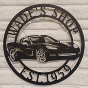Corvette C6 Metallschild, Chevrolet Schild, Garagenschild,