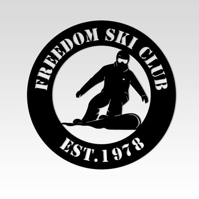Snowboard-Schild, Berg-Skifahrer-Schild, Ski-Adressschild, individuelles Ski-Schild, personalisiertes Ski-Schild, Metallschild, Adressschild, Metall-Hausnummern