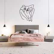 Make Love Metal Line Art, Homme et femme Nude Line Art, Office Wall Art, Minimalist Wall Art, Bedroom Wall Art, Chambre Décor