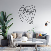 Make Love Metal Line Art, Mann und Frau Nude Line Art, Büro-Wandkunst, minimalistische Wandkunst, Schlafzimmer-Wandkunst, Schlafzimmer-Dekor