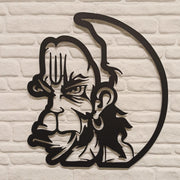 Hanuman Metal Wall Art, Mur en métal abstrait, Art mural en métal, Seigneur Hanuman, Art personnalisé, Sculpture murale en métal