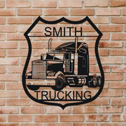 Personalized Transport Truck Metal Wall Art, Trucker Metal Sign, Home Decor Truck Sign, Steel Metal Art, Custom Trucking, Business Sign
