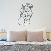 Kiss Metal Wall Art,  Minimalist Wall Art, Bedroom Wall Art, Bedroom Decor, get naked, Line Art, Metal Line Decor, Naked Men, Nude male