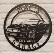 Ford Mustang Metal Sign, Garage Sign, Car Sign