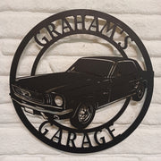 Ford Mustang 1966 Panneau métallique, Mustang 1966, Panneau de garage, Panneau de voiture, Mustang 2 portes Hardtop