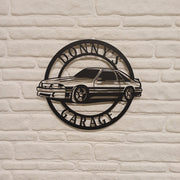 Ford Mustang Metallschild, Fuchskörper Mustang, Garagenschild, Autoschild